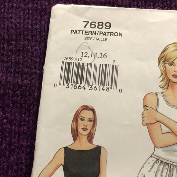 Vogue Pattern 7689 swing midi maxi skirt sz 12 - Picture 2 of 8